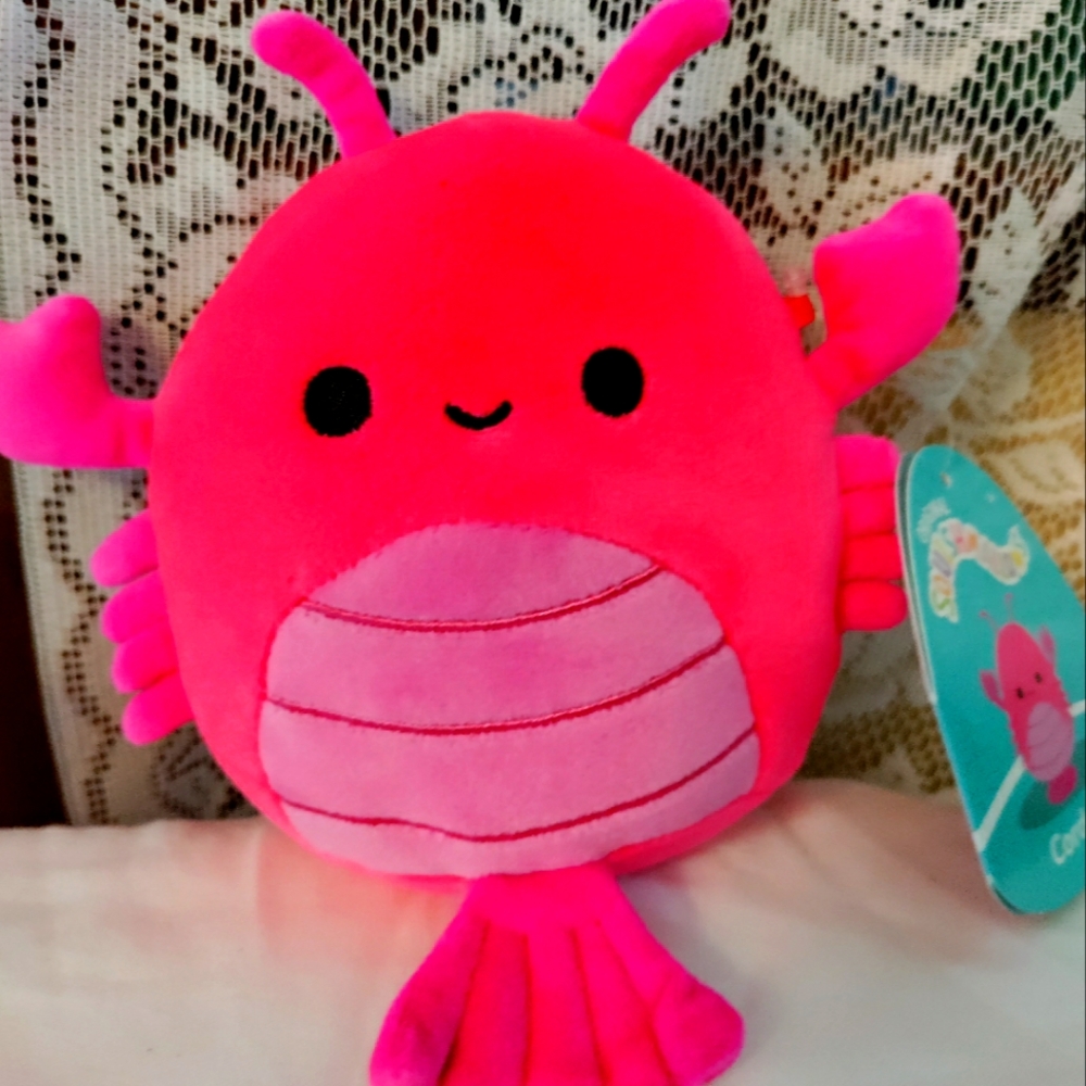 Squishmallow 5"Cordea Barbie Pink Lobster Plush Ltd Edition Bday 6.21.23 NWT